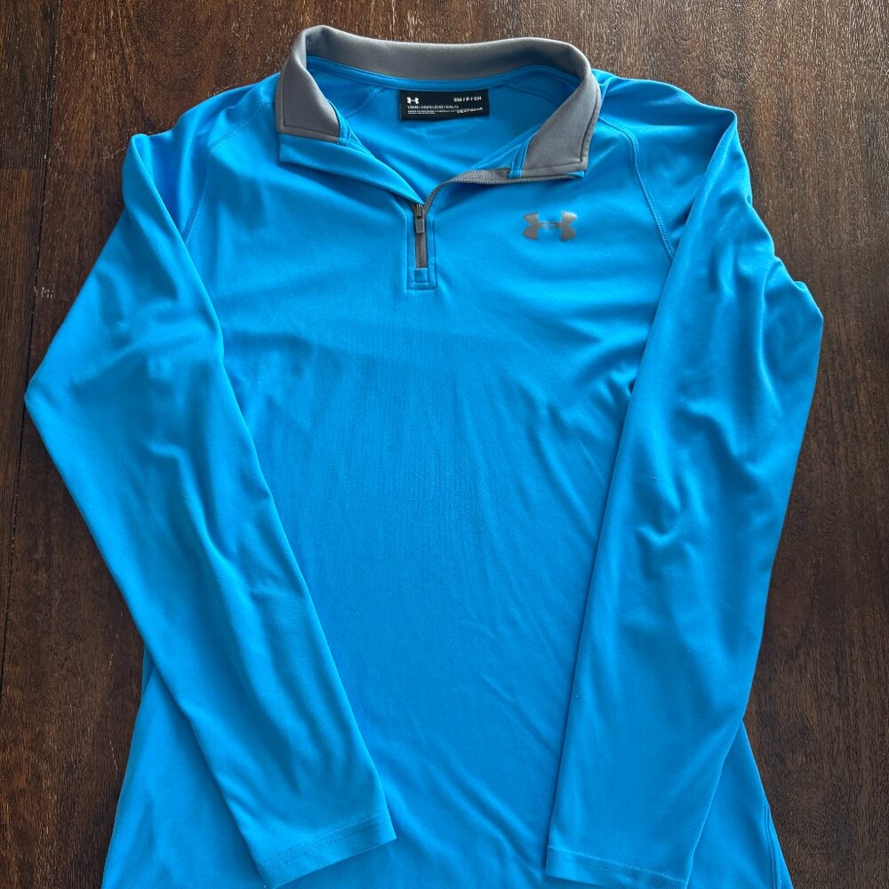 Men's UA Tech ½ Zip Long Sleeve - Under Armour Size Small Lt. Blue